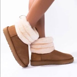 UGG Fluff Mini Quilted Boots NWT
